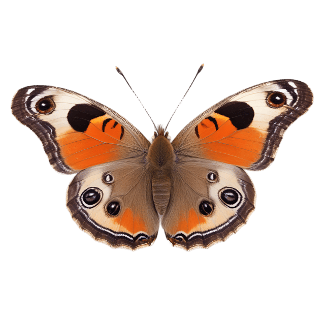Free transparent PNG: Common Buckeye Butterfly PNG Transparent Background