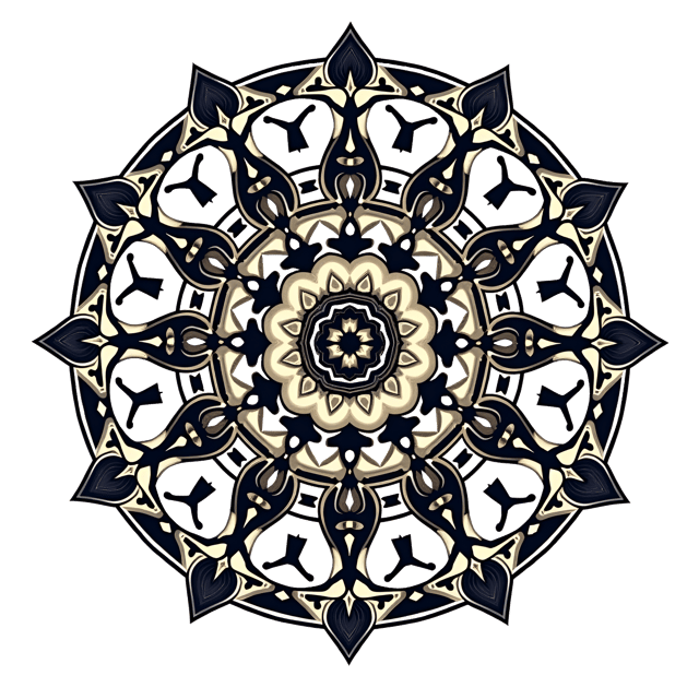Free transparent PNG: Symmetrical Mandala with Sacred Geometry and Ancient Symbols