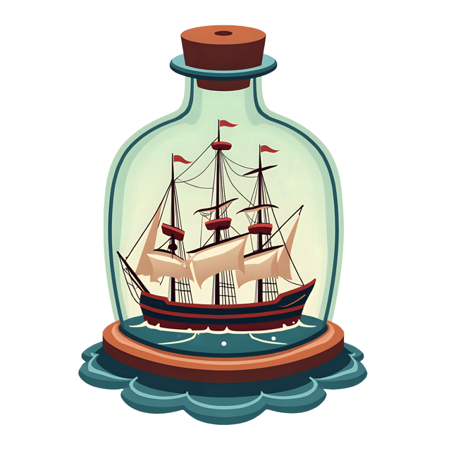 Free transparent PNG: Ship in a Bottle PNG Clipart  Unique Nautical Design Element