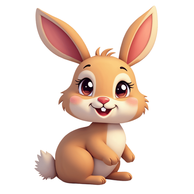 Free transparent PNG: Cute Hare with Long Ears PNG Transparent Background