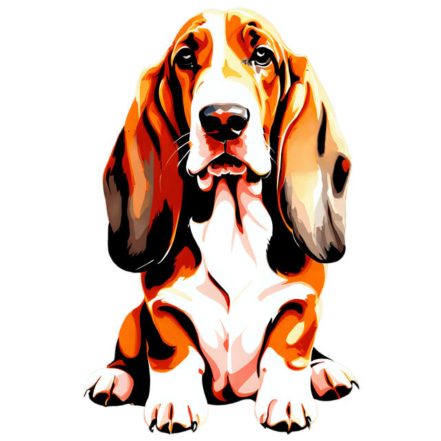 Free transparent PNG: Basset Hound Watercolor Illustration – Transparent PNG for Designers & Creators