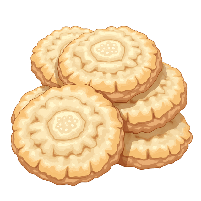Free transparent PNG: Soft Sugar Cookies PNG Clipart with Crinkled Tops for Bakery and Food Illustrations