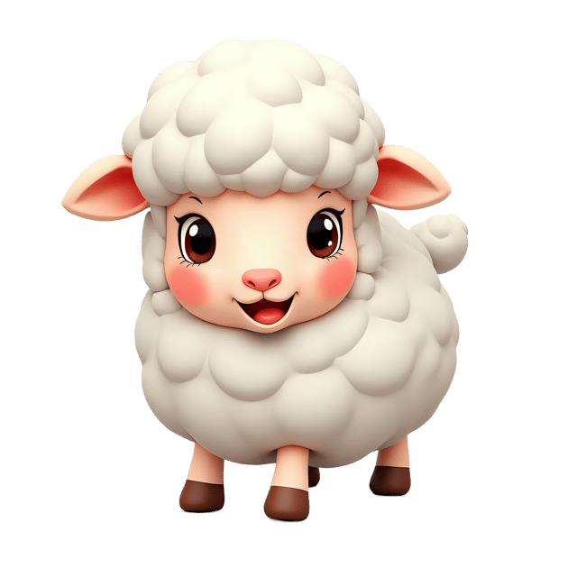 Free transparent PNG: Sheep PNG with Soft White Fleece and Transparent Background for Crafting and Clipart