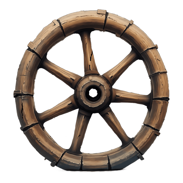 Free transparent PNG: Old Wooden Wheel  Historical Clipart, free downloadable png