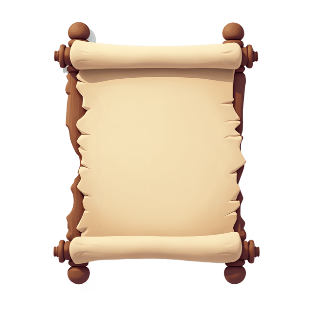 Free transparent PNG: Scroll with Scroll Rod and Curled Sheet  Medieval Clipart, free downloadable png