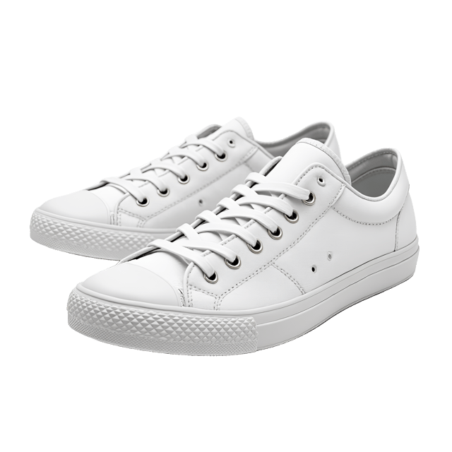 Free transparent PNG: White Sneakers Realistic Illustration with Classic Rubber Sole