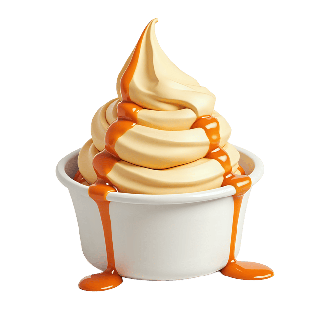 Free transparent PNG: Frozen Yogurt Cup with Caramel Drizzle  Dessert Clipart, free downloadable png