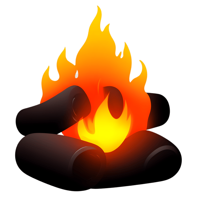 Free transparent PNG: Cozy Fireplace with Glowing Embers - Transparent PNG Background for Winter and Cozy Themes