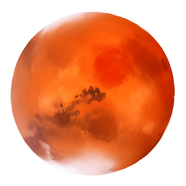 Free transparent PNG: Floral Mars Planet Transparent PNG