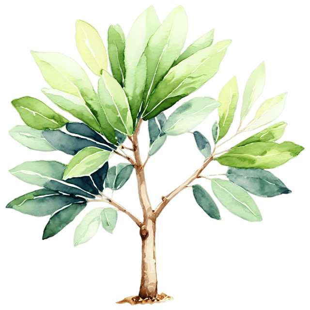 Free transparent PNG: Fig Tree Watercolor Illustration – Transparent Background Botanical Art