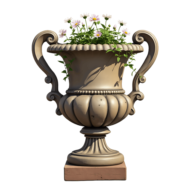 Free transparent PNG: Ornate Urn Planter PNG Clipart  Perfect for Garden Design  Decor