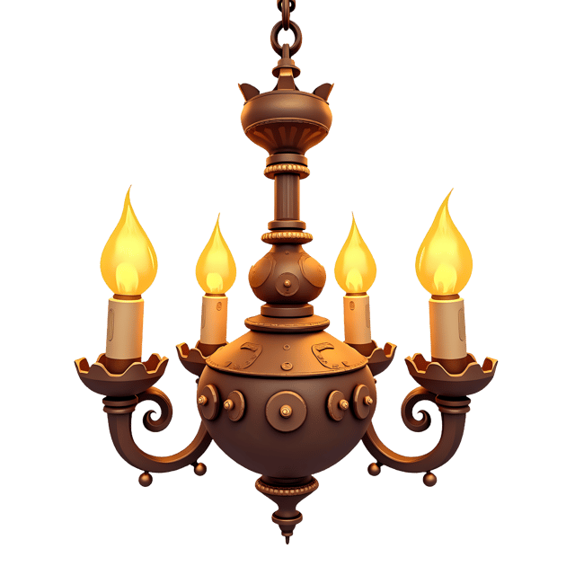Free transparent PNG: Ornate Steampunk Chandelier PNG with Transparent Background for Industrial and Victorian Design