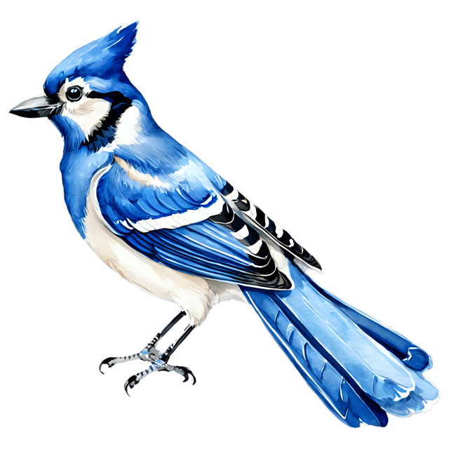Free transparent PNG: Transparent Watercolor Blue Jay – Gentle Bird Illustration