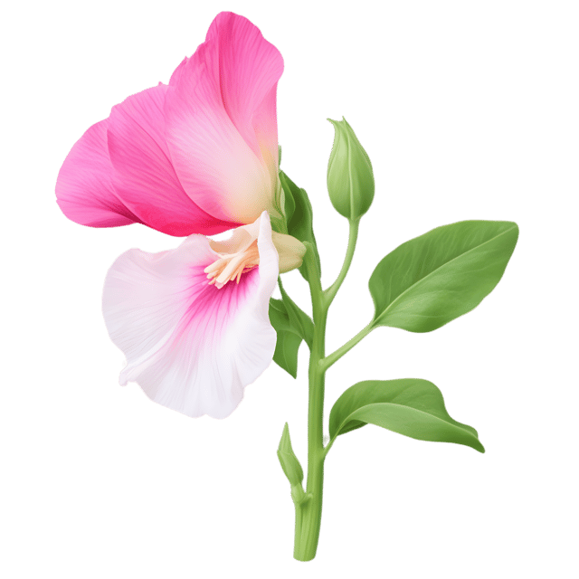 Free transparent PNG: Transparent Background Sweet Pea Flower PNG for Floral Design and Clipart