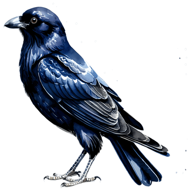 Free transparent PNG: Crow Bird Watercolor Illustration – Transparent PNG