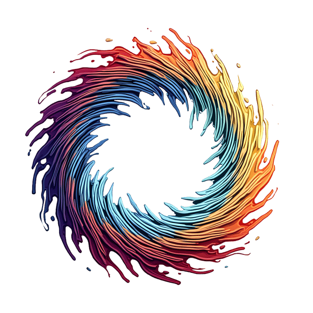 Free transparent PNG: Spiral Wave Form with Rainbow Streaks  Abstract Design Clipart, free png download