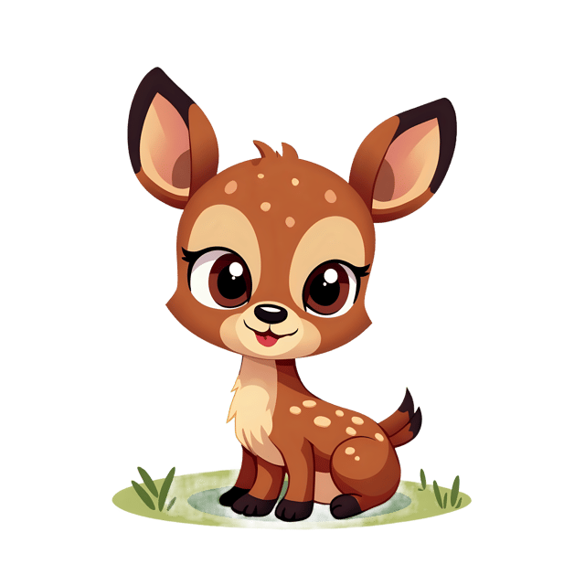 Free transparent PNG: Adorable Baby Deer with Big Eyes - Transparent Background PNG