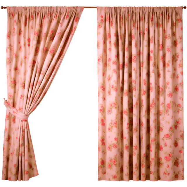 Free transparent PNG: Floral Curtains Transparent PNG Design for Home Decor and Crafts