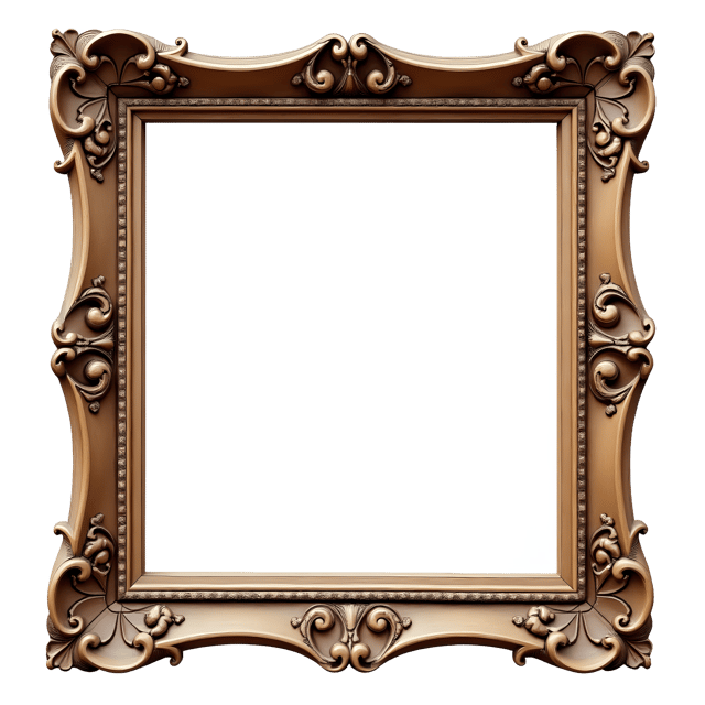 Free transparent PNG: Carved Wood Frame Decorative Art for Home and Craft Projects