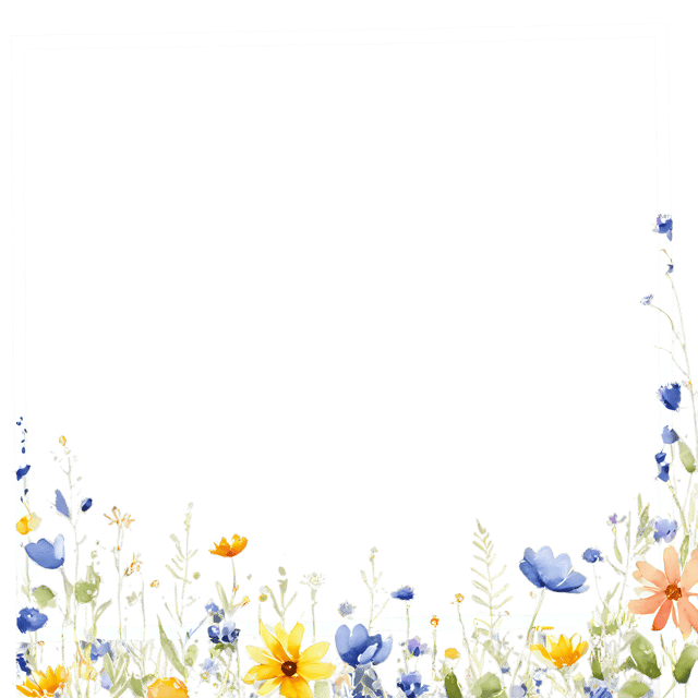 Free transparent PNG: Wildflower Frame Trim - Transparent Watercolor Illustration