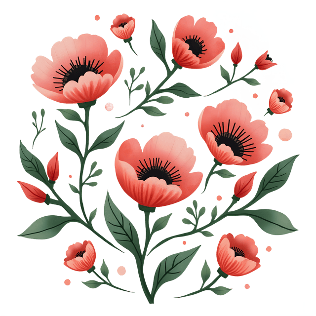 Free transparent PNG: Boho Repeat Bloom Design  Free PNG Download with Rough Texture