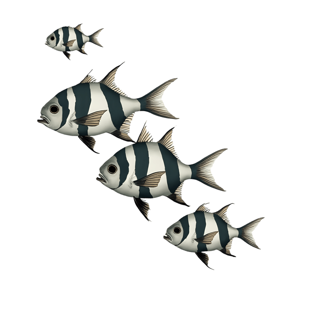 Free transparent PNG: Striped Fish Cluster  Underwater Scene Clipart, free downloadable png