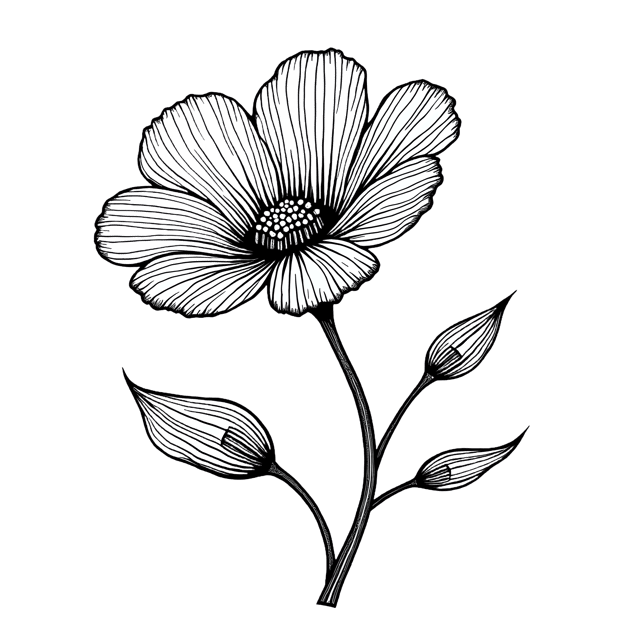 Free transparent PNG: Freehand Blooms  Curvy Line Art, free png download