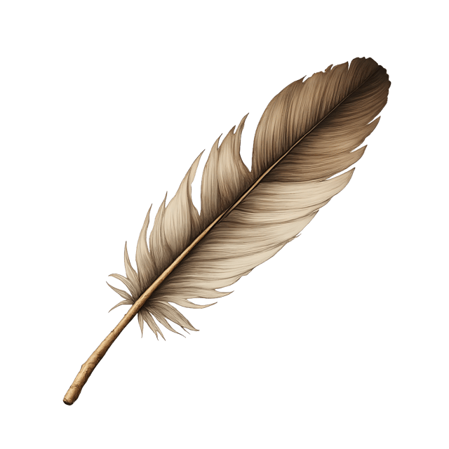 Free transparent PNG: Delicate Feather Tip on Aged Wood  Free Downloadable PNG Clipart