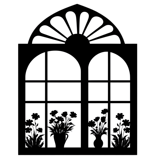 Free transparent PNG: Floral Window Cottage PNG with Transparent Background for Art and Design
