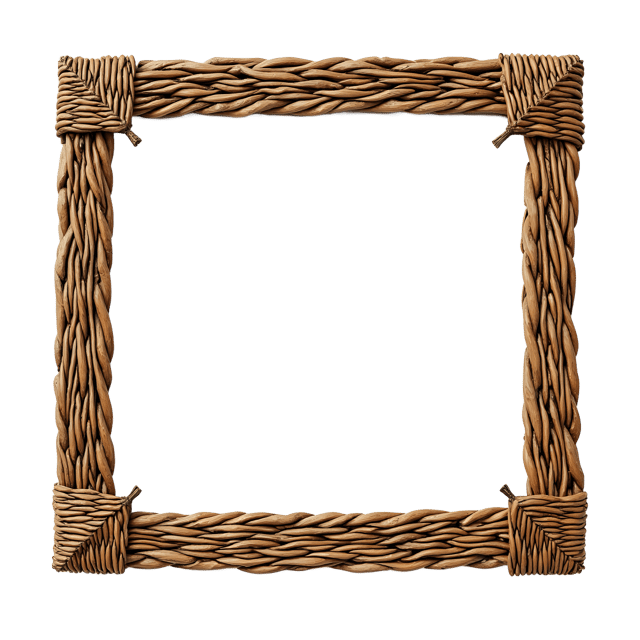Free transparent PNG: Wicker Frame PNG Clipart  Perfect for Home Decor  Crafting