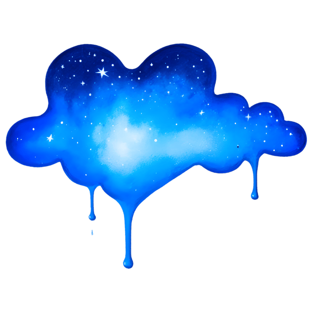 Free transparent PNG: Vivid Drip Starry Night PNG Background for Creative Projects