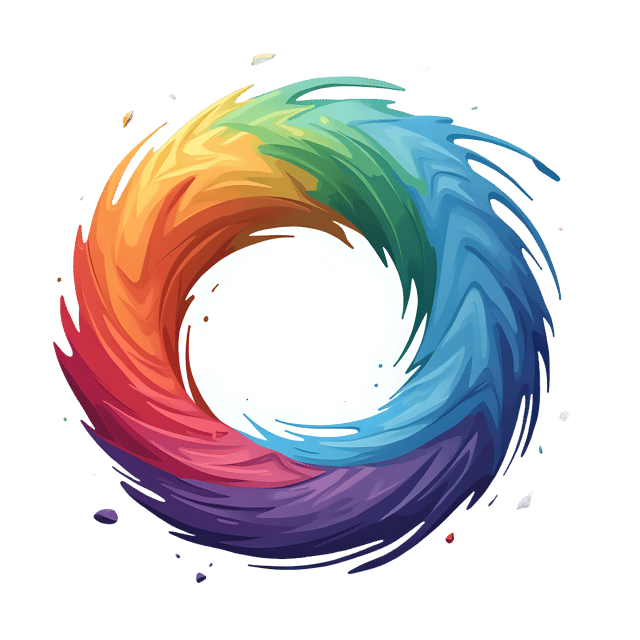Free transparent PNG: Spiral Wave Form with Rainbow Streaks  Abstract Design Clipart, free download png