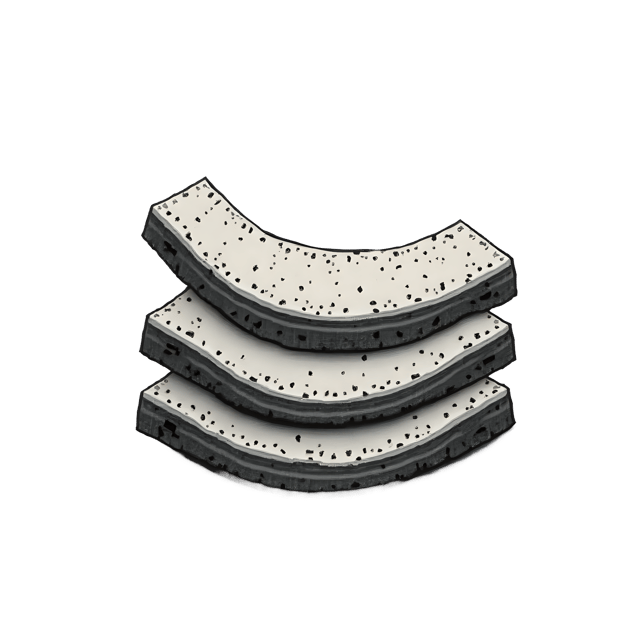 Free transparent PNG: Stacked Curve Shape PNG Clipart  Versatile Design Element for Modern Creations