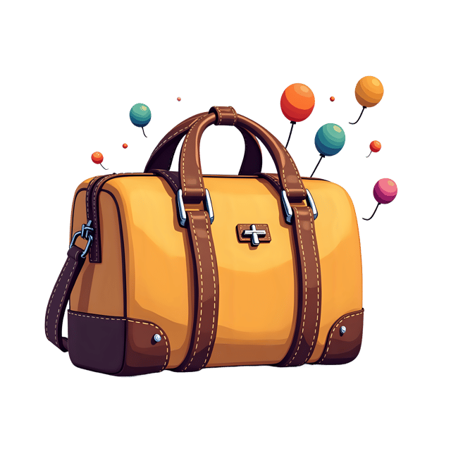 Free transparent PNG: Bag with Travel Pins  Luggage Tag Clipart, free downloadable png