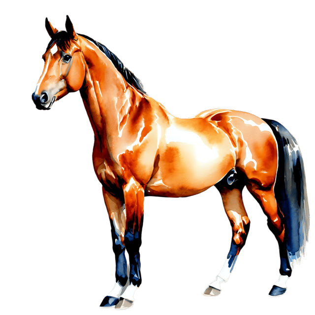 Free transparent PNG: Watercolor Horse Illustration Transparent PNG – Gentle Equine Clipart for Designers & Creators