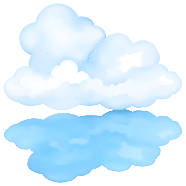 Free transparent PNG: Tranquil Water and Pastel Clouds PNG Design for Calming Art and Decor