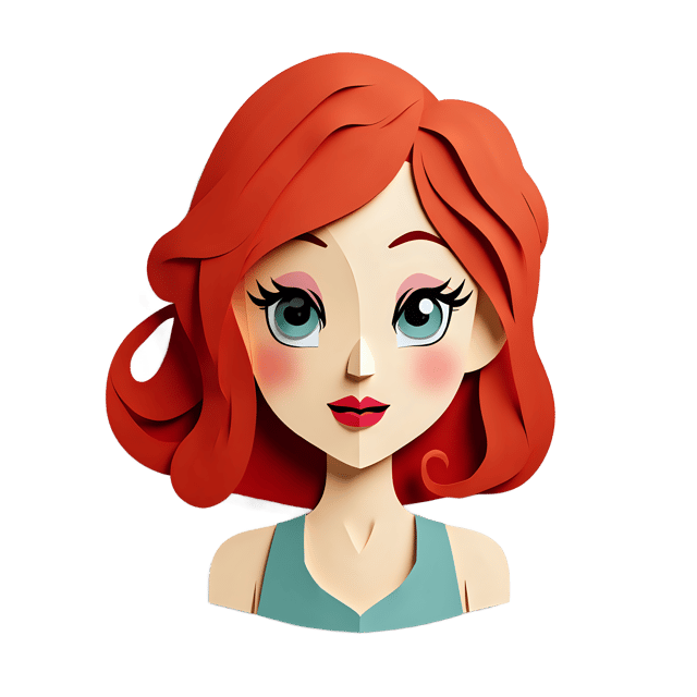 Free transparent PNG: Redhead Woman PNG  Unique Portrait Art for Decor, Crafts  Projects