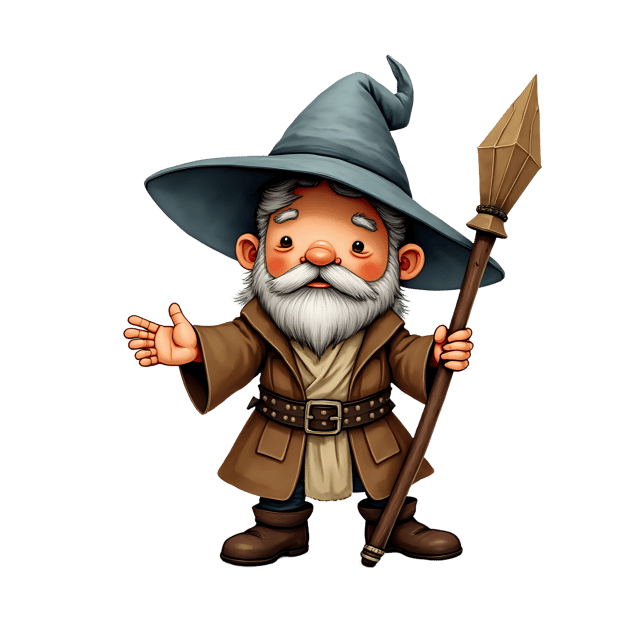 Free transparent PNG: Mini Wizard Mage  Fantasy Clipart, free transparent png download