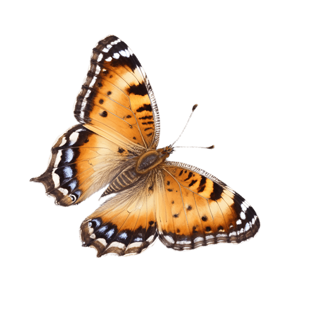 Free transparent PNG: Pearl Crescent Butterfly PNG with Transparent Background for Nature and Art Projects