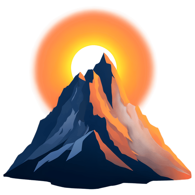Free transparent PNG: Dramatic Mountain Peak at Sunrise Transparent Background PNG