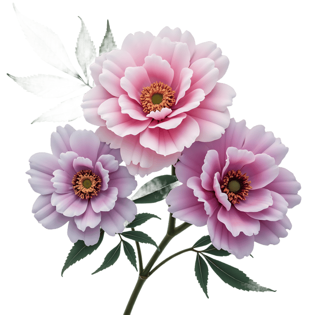 Free transparent PNG: Peony and Lilac Flowers PNG  Elegant Blooms for Decor  Art Projects