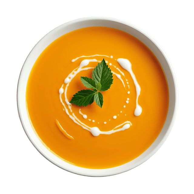 Free transparent PNG: Butternut Squash Soup with Herb Garnish  Free PNG Download for Recipe