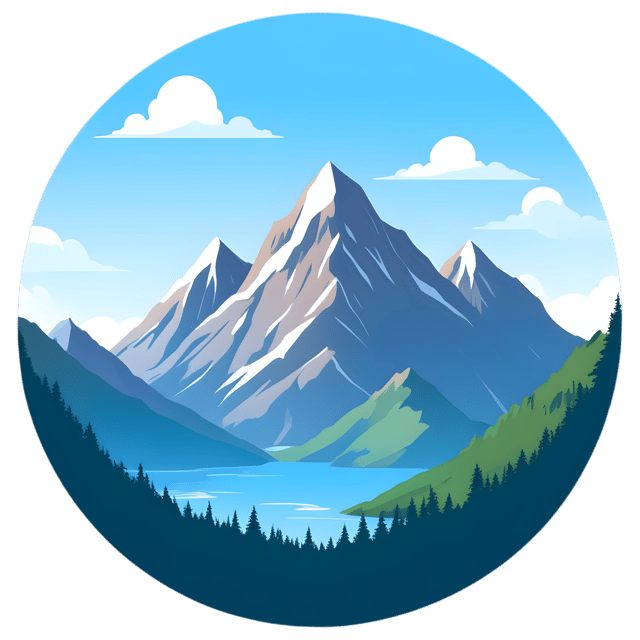 Free transparent PNG: Mountain Peaks Under Clear Blue Sky PNG Clipart for Nature and Scenic Design