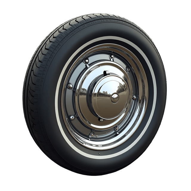 Free transparent PNG: Classic Car Wheel with Chrome Trim  Vehicle Clipart, free downloadable png