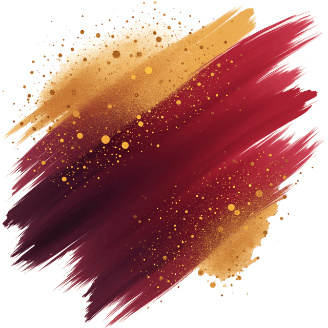 Free transparent PNG: Dynamic Maroon and Gold Sweep Illustration with Glistening Textures for Design Projects