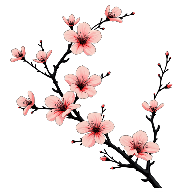 Free transparent PNG: Chinoiserie Plum Blossom Floral  Artistic Design Clipart, free png download