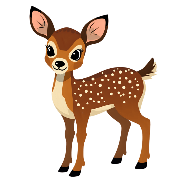 Free transparent PNG: Baby Deer PNG with Spotted Coat and Transparent Background