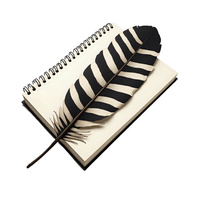 Free transparent PNG: Striped Bird Feather  Sketchbook Art, free downloadable png