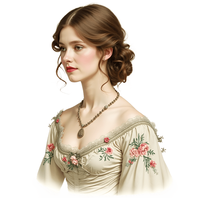 Free transparent PNG: Victorian Woman Portrait  Antique Fashion Clipart, free downloadable png