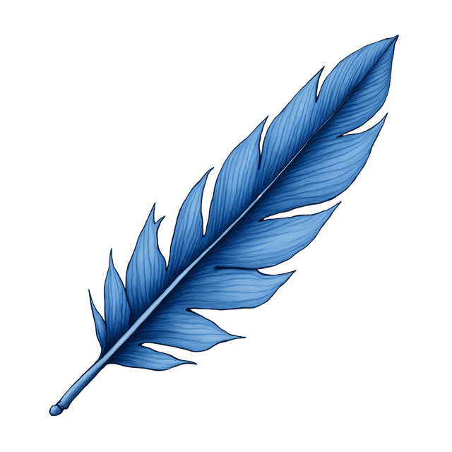 Free transparent PNG: Delicate Feather Tip Over Blue Satin  Elegant Clipart, free png download